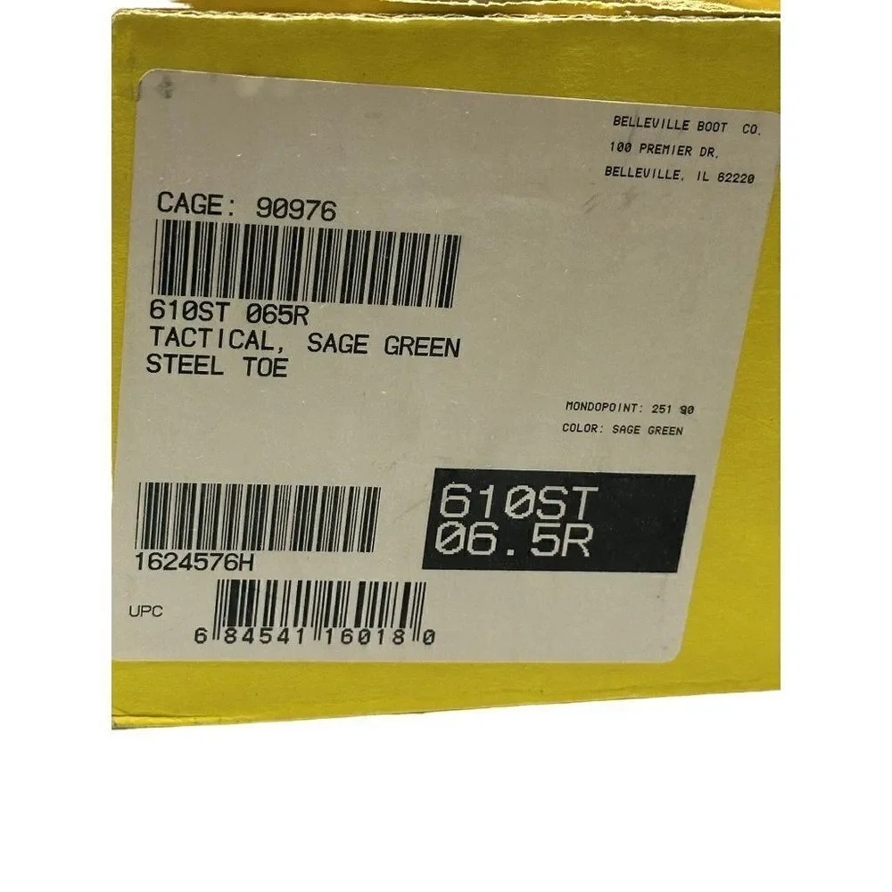 Belleville 610ST Steel Toe Men's Boot Size 6.5R NWT's Suede Boots NIB GREEN SAGE